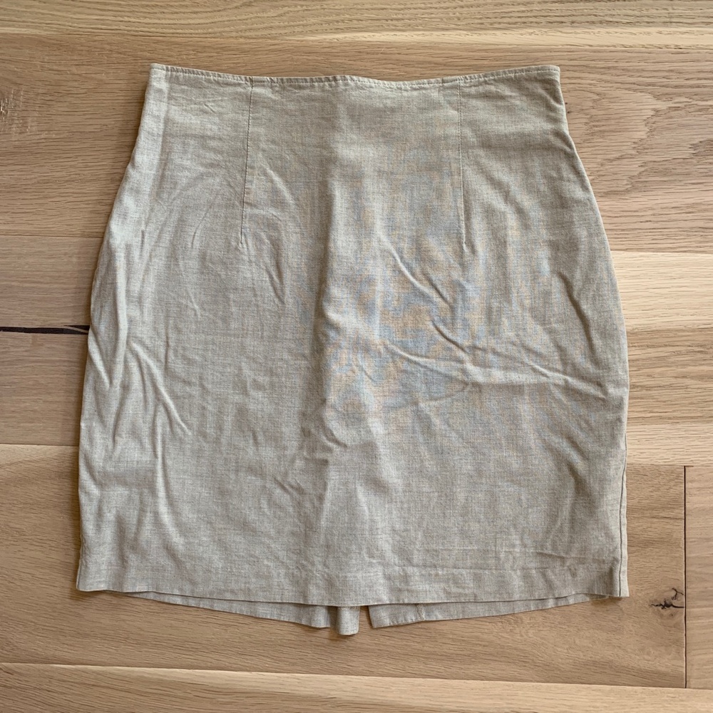 SISLEY Tan High-Waisted Skirt
